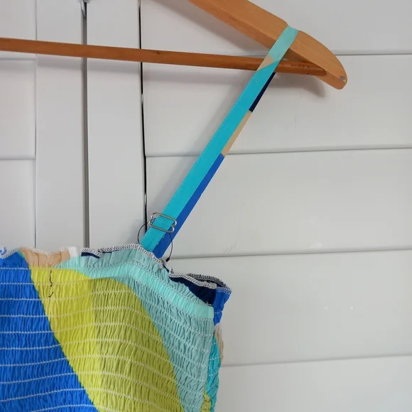 M&S Collection Beach Dress Turquoise Size 8 Removable Straps Holiday Cruise BNWT - Picture 12 of 13